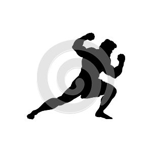 Athlete sportsman silhouette strong male