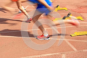 the athlete sprint start