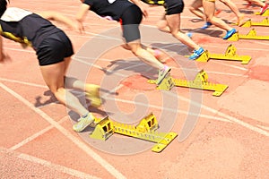 the athlete sprint start