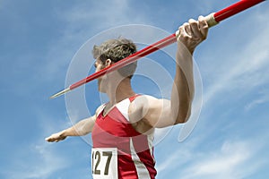 Athlete About To Throw Javelin