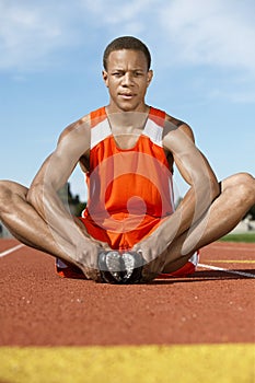 Athlete Warming Up On Track