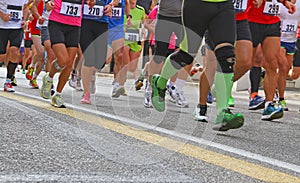 Athletes during the marathon