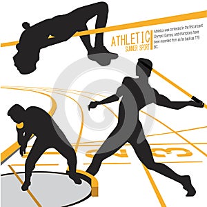 Athletes Sports Action illustration vector photo