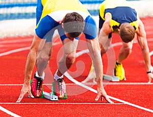 Athletes at the start