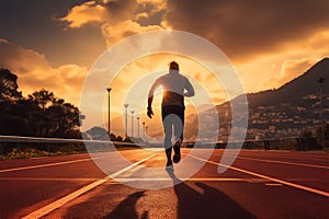 Athletic ambition A mans sunset run mirrors his entrepreneurial success