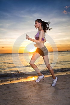 Athletic female runner, morning jog