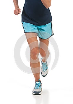 Athletic lady running
