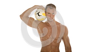 Athletic man with ball
