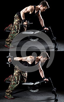 Athletic Man Exercising