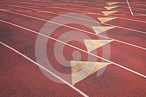 Athletic Running Track Close-Up Abstract