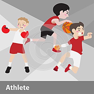 Athletic sport vector cartoon