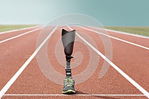 Athletic sports prosthesis standing track and field