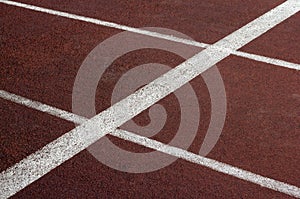 Athletic track on the stadium.