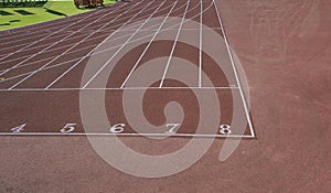 Athletic tracks in a olimpic stadium