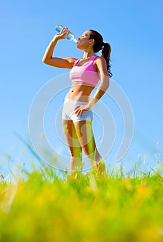 Athletic Woman Exercising