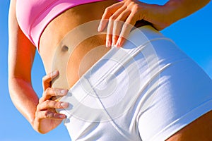 Athletic Woman Exercising