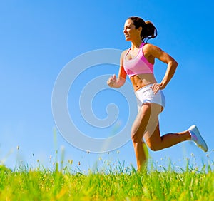 Athletic Woman Exercising