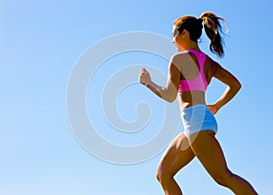 Athletic Woman Exercising