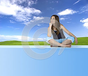 Athletic woman relaxing