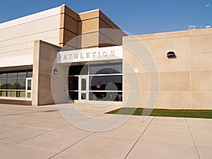 Athletics entrance for a school