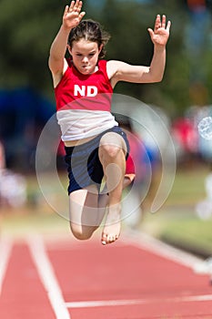 Athletics Long Jump Girl Flight