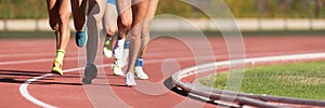 Athletics people running on the track field