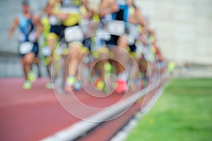 Athletics people running on the track field