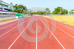 Athletics stadium running track