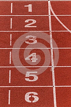 Athletics Track Lane Numbers