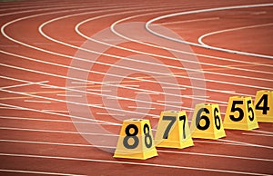 Athletics Track Lane Numbers