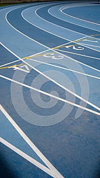 Athletics track, starting area