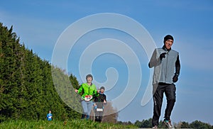 Athletisme , runners in nature