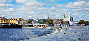 Athlone city and Shannon river photo