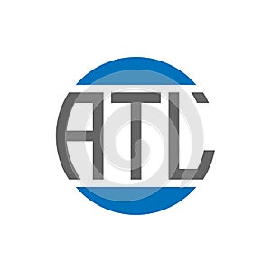 ATL letter logo design on white background. ATL creative initials circle logo concept. photo