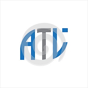 ATL letter logo design on white background.ATL creative initials letter logo concept.ATL letter design photo
