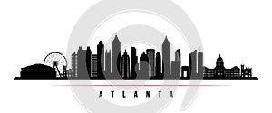 Atlanta city skyline horizontal banner. photo