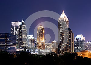 Atlanta downtown at dusk