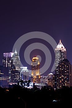 Atlanta downtown at dusk