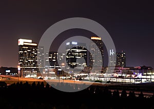 Atlanta downtown at dusk