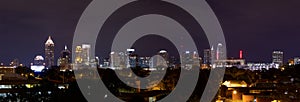 Atlanta downtown panorama at night