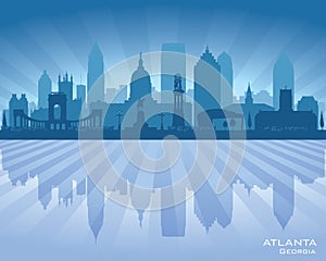 Atlanta Georgia city skyline vector silhouette