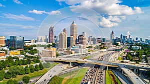 Atlanta Georgia GA Drone Skyline Aerial