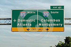 Atlanta Georgia Highway Interstate Signs