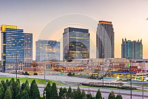 Atlanta, Georgia, USA downtown cityscape in Atlantic Station