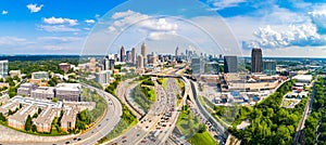 Atlanta, Georgia, USA Downtown Skyline Aerial Panorama