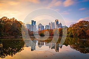 Atlanta, Georgia, USA Piedmont Park Skyline in Autumn