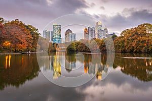 Atlanta, Georgia, USA Piedmont Park skyline in autumn