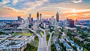 Atlanta, Georgia, USA Skyline Aerial Panorama