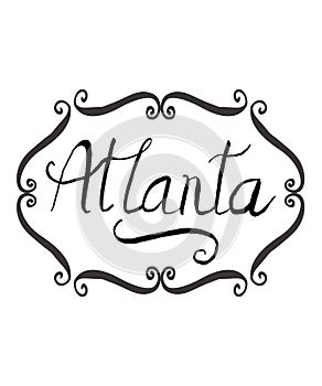 Atlanta handlettered calligraphy