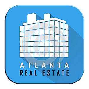 Atlanta Real Estate Icon Represents Housing Investment And Ownership 3d Illustration